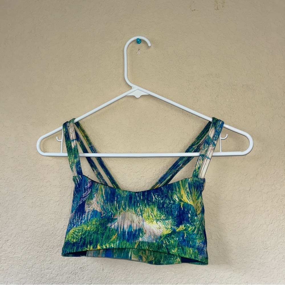 Jolyn Clothing Green and Blue Bikini Top
